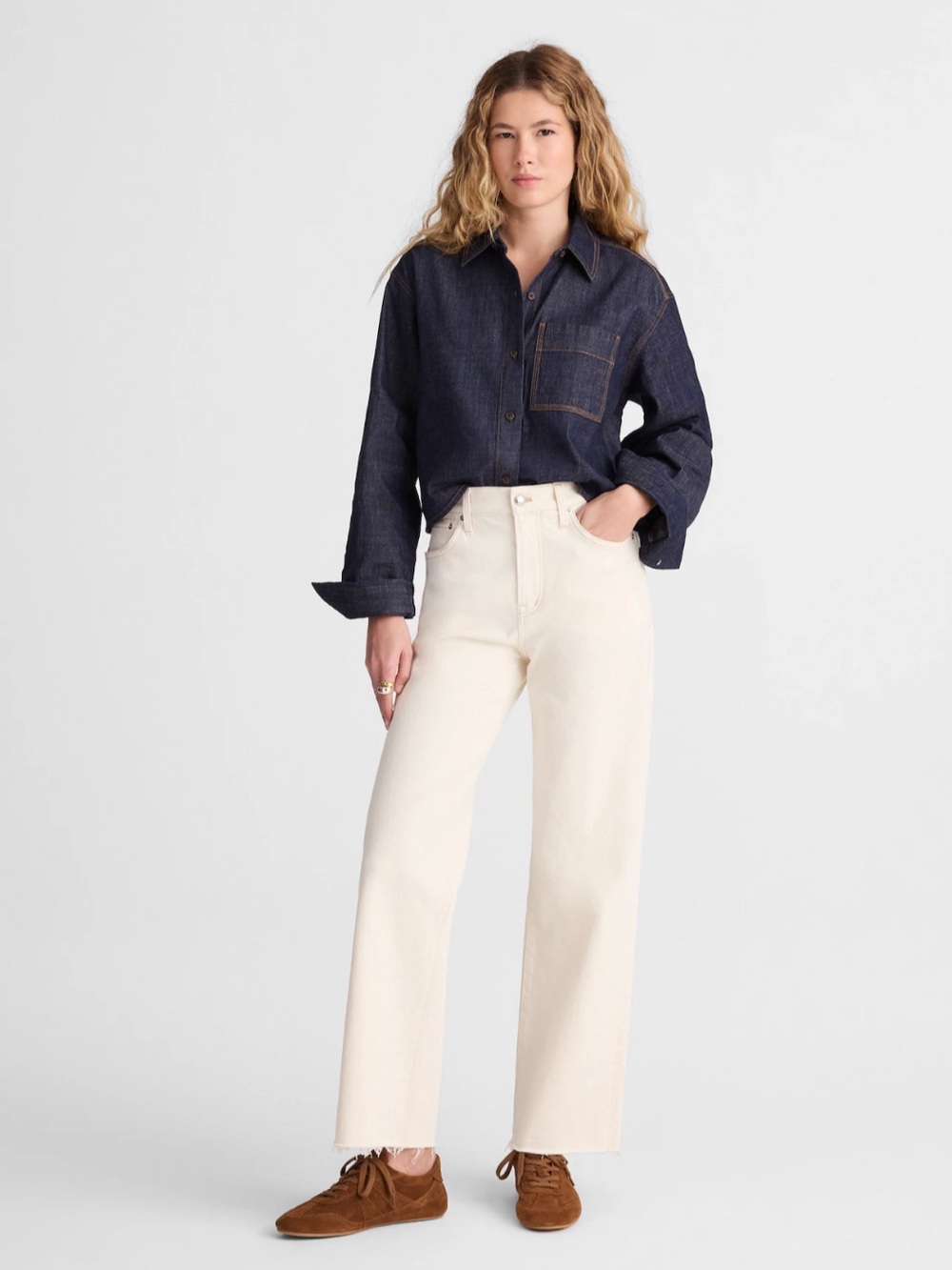 Madewell The Tall Perfect Vintage Wide-Leg Crop Jean Size 27 Tall NEW no Tag